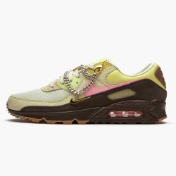 Nike Women's Air Max 90 Cuban Link Velvet Brown CZ0469 200 Running Sneakers 