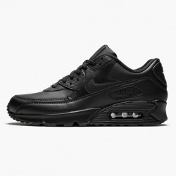 Nike Women's/Men's Air Max 90 Leather Black 302519 001 Running Sneakers 