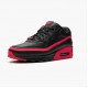 Nike Womens/Mens Air Max 90 Undefeated Black Solar Red CJ7197 003 Running Sneakers