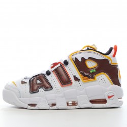 Diy Nike Air More Uptempo Brown White DD9223-100-1 Casual Shoes