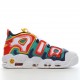 Diy Nike Air More Uptempo Orange Green White DD9223-100-2 Casual Shoes