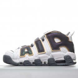 Nike Air More Uptempo White Anthracite Snakeskin (GS) CQ4583-100 Casual Shoes