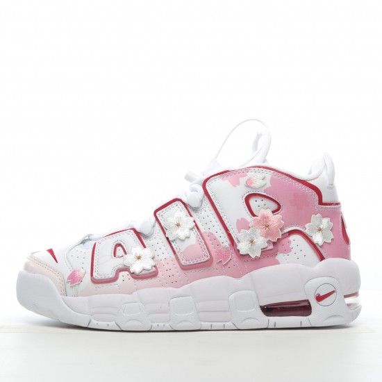 Nike Air More Uptempo White Varsity Red Outline (2018/2021) (GS) DJ5988-100 Casual Shoes