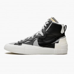 Nike Women's/Men's Blazer Mid sacai Black Grey BV0072 002 Running Sneakers