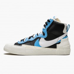 Nike Women's/Men's Blazer Mid sacai White Black Legend Blue BV0072 001 Running Sneakers