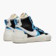 Nike Womens/Mens Blazer Mid sacai White Black Legend Blue BV0072 001 Running Sneakers