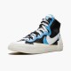 Nike Womens/Mens Blazer Mid sacai White Black Legend Blue BV0072 001 Running Sneakers