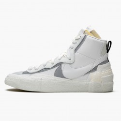 Nike Women's/Men's Blazer Mid sacai White Grey BV0072 100 Running Sneakers