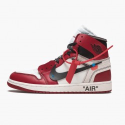 Nike Men's Air Jordan 1 Retro High Off White Chicago AA3834 101 Running Sneakers