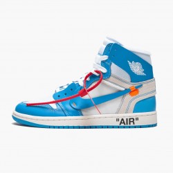 Nike Men's Air Jordan 1 Retro High Off White University Blue AQ0818 148 Running Sneakers