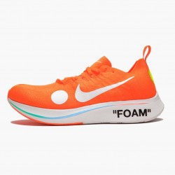 Nike Men's Zoom Fly Mercurial Off White Total Orange AO2115 800 Running Sneakers