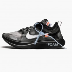 Nike Women's/Men's Zoom Fly Off White Black Silver AJ4588 001 Running Sneakers