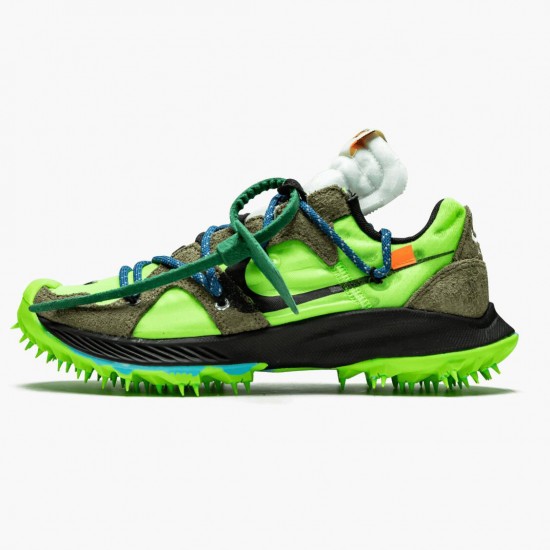 Nike Womens/Mens Zoom Terra Kiger 5 OFF WHITE Electric Green CD8179 300 Running Sneakers