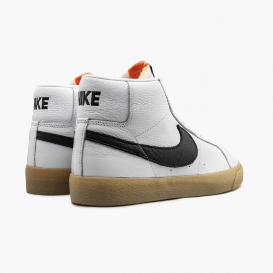 Nike Womens/Mens SB Zoom Blazer Mid ISO Orange Label White Gum CD2569 100 Running Sneakers