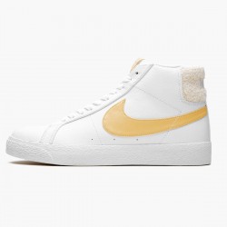 Nike Women's/Men's SB Zoom Blazer Mid White Celestial Gold CJ6983 102 Running Sneakers