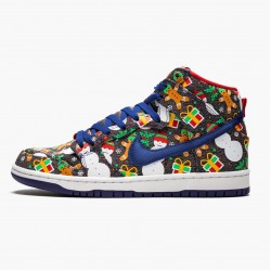 Nike Women's/Men's SB Dunk High Concepts Ugly Christmas Sweater 881758 446 Running Sneakers