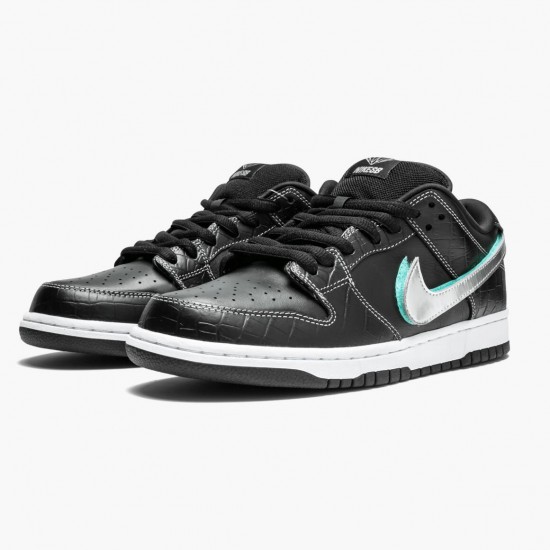 Nike Womens/Mens SB Dunk Low Diamond Supply Co Black Diamond BV1310 001 Running Sneakers