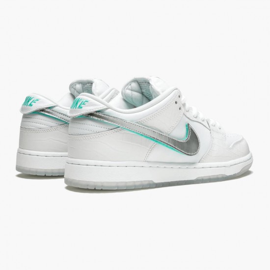 Nike Womens/Mens SB Dunk Low Diamond Supply Co White Diamond BV1310 100 Running Sneakers