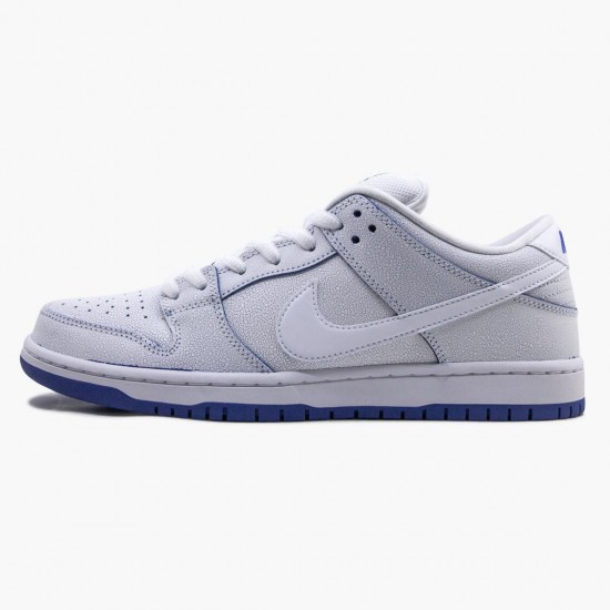 Nike Womens/Mens SB Dunk Low Premium White Game Royal CJ6884 100 Running Sneakers