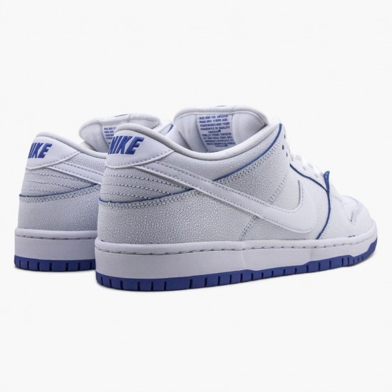 Nike Womens/Mens SB Dunk Low Premium White Game Royal CJ6884 100 Running Sneakers