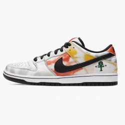 Nike Women's/Men's SB Dunk Low Raygun Tie Dye White BQ6832 101 Running Sneakers