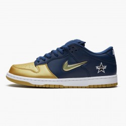 Nike Men's SB Dunk Low Supreme Jewel Swoosh Gold CK3480 700 Running Sneakers