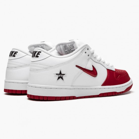 Nike Mens SB Dunk Low Supreme Jewel Swoosh Red CK3480 600 Running Sneakers