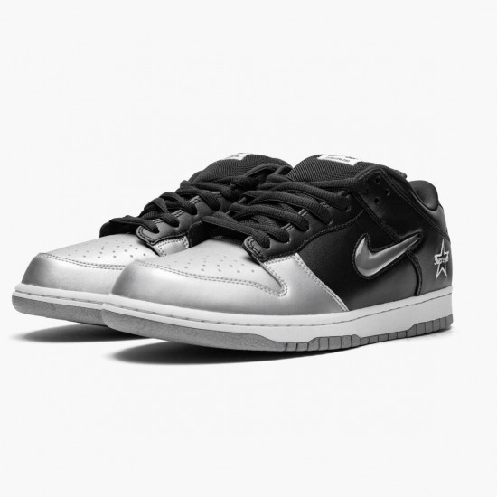 Nike Womens/Mens SB Dunk Low Supreme Jewel Swoosh Silver CK3480 001 Running Sneakers