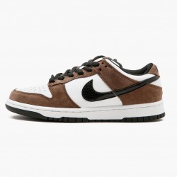 Nike Men's SB Dunk Low White Black Trail End Brown 304292 102 Running Sneakers