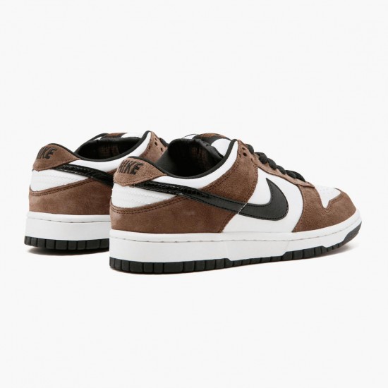 Nike Mens SB Dunk Low White Black Trail End Brown 304292 102 Running Sneakers
