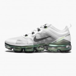Nike Women's/Men's Air VaporMax 2019 Premium White Platinum Tint Lime Blast AT6810 100 Running Sneakers 