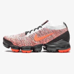 Nike Men's Air VaporMax Flyknit 3 Bright Mango Pure Platinum AJ6900 800 Running Sneakers 