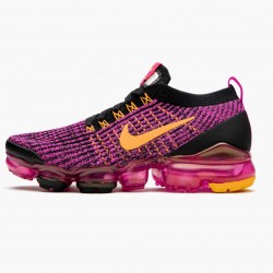 Nike Women's Air VaporMax Flyknit 3 Laser Fuchsia Laser Orange AJ6910 600 Running Sneakers 