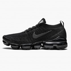 Nike Men's Air VaporMax Flyknit 3 Triple Black AJ6910 002 Running Sneakers 
