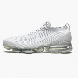 Nike Women's/Men's Air VaporMax Flyknit 3 White Pure Platinum AJ6900 102 Running Sneakers 
