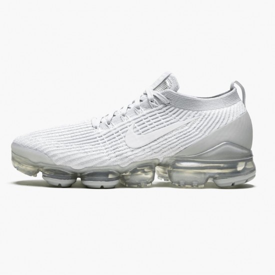 Nike Womens/Mens Air VaporMax Flyknit 3 White Pure Platinum AJ6900 102 Running Sneakers