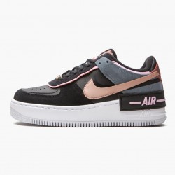 Nike Women's Air Force 1 Low Shadow Black Light Arctic Pink Claystone Red CU5315-001