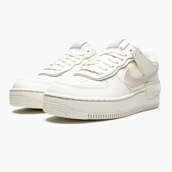 Nike Womens Air Force 1 Low Shadow Coconut Milk Running Sneakers CU8591-102