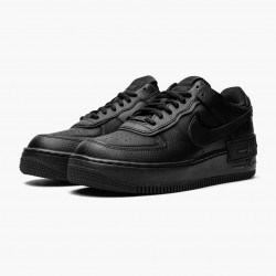 Nike Women's Air Force 1 Low Shadow "Triple Black" Running Sneakers CI0919-001