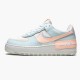 Nike Womens Air Force 1 Shadow Barely Green Crimson Tint Running Sneakers CU8591 104