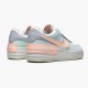 Nike Womens Air Force 1 Shadow Barely Green Crimson Tint Running Sneakers CU8591 104