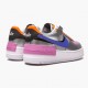 Nike Womens Air Force 1 Shadow Metallic Silver Running Sneakers CW6030-001