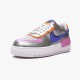 Nike Womens Air Force 1 Shadow Metallic Silver Running Sneakers CW6030-001
