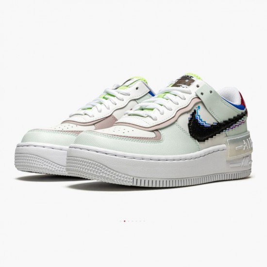Nike Womens Air Force 1 Shadow SE Pixel Swoosh Running Sneakers CV8480-300