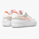Nike Womens Air Force 1 Shadow White/Crimson Tint Running Sneakers DH3896-100